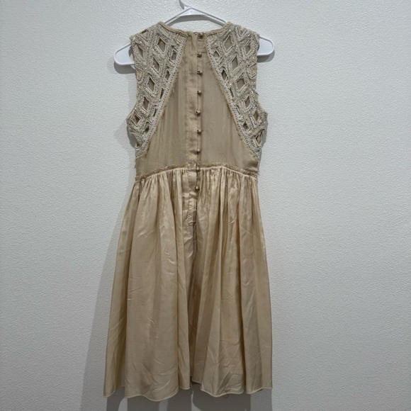 Anthropologie Moulinette Souers Silk Beaded Dress Size 4 - Picture 4 of 9